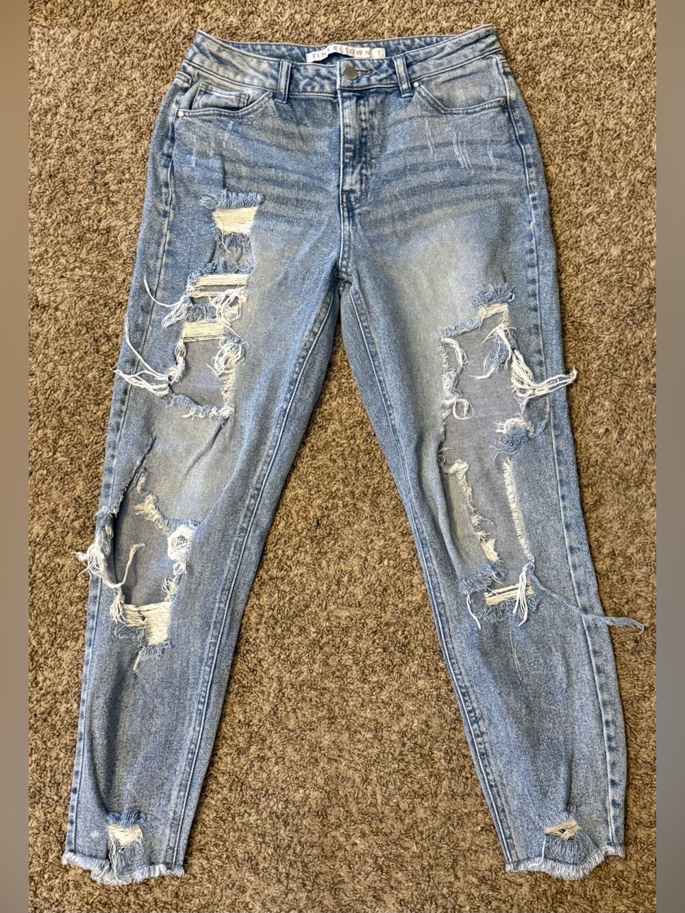 Tinseltown Light Blue Distressed Skinny Jeans